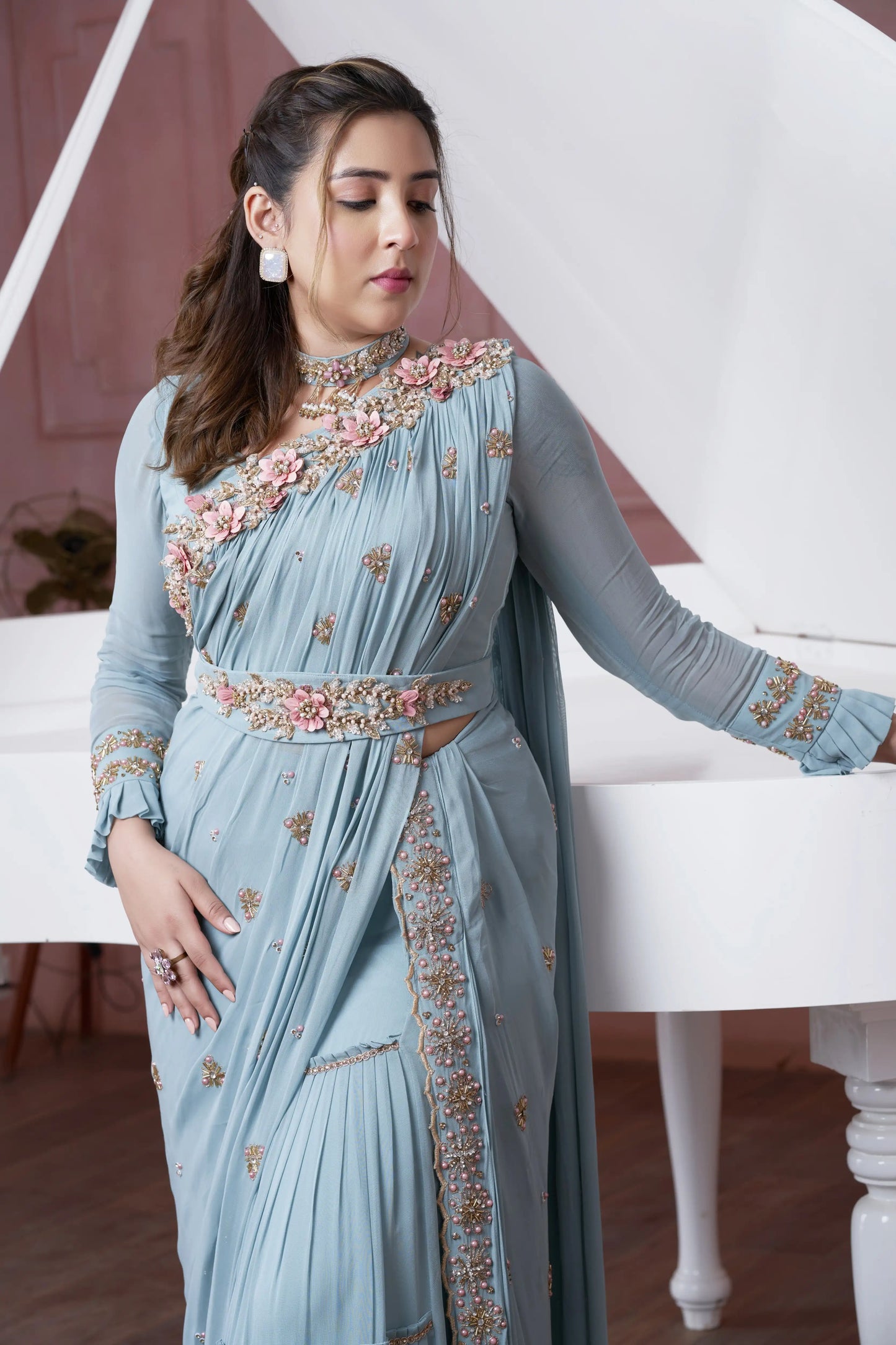 Pink Empress Saree