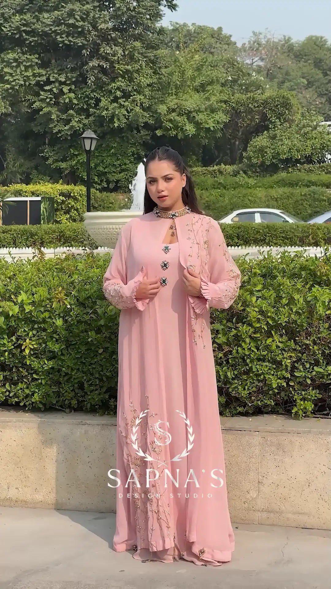V Jacket Gown