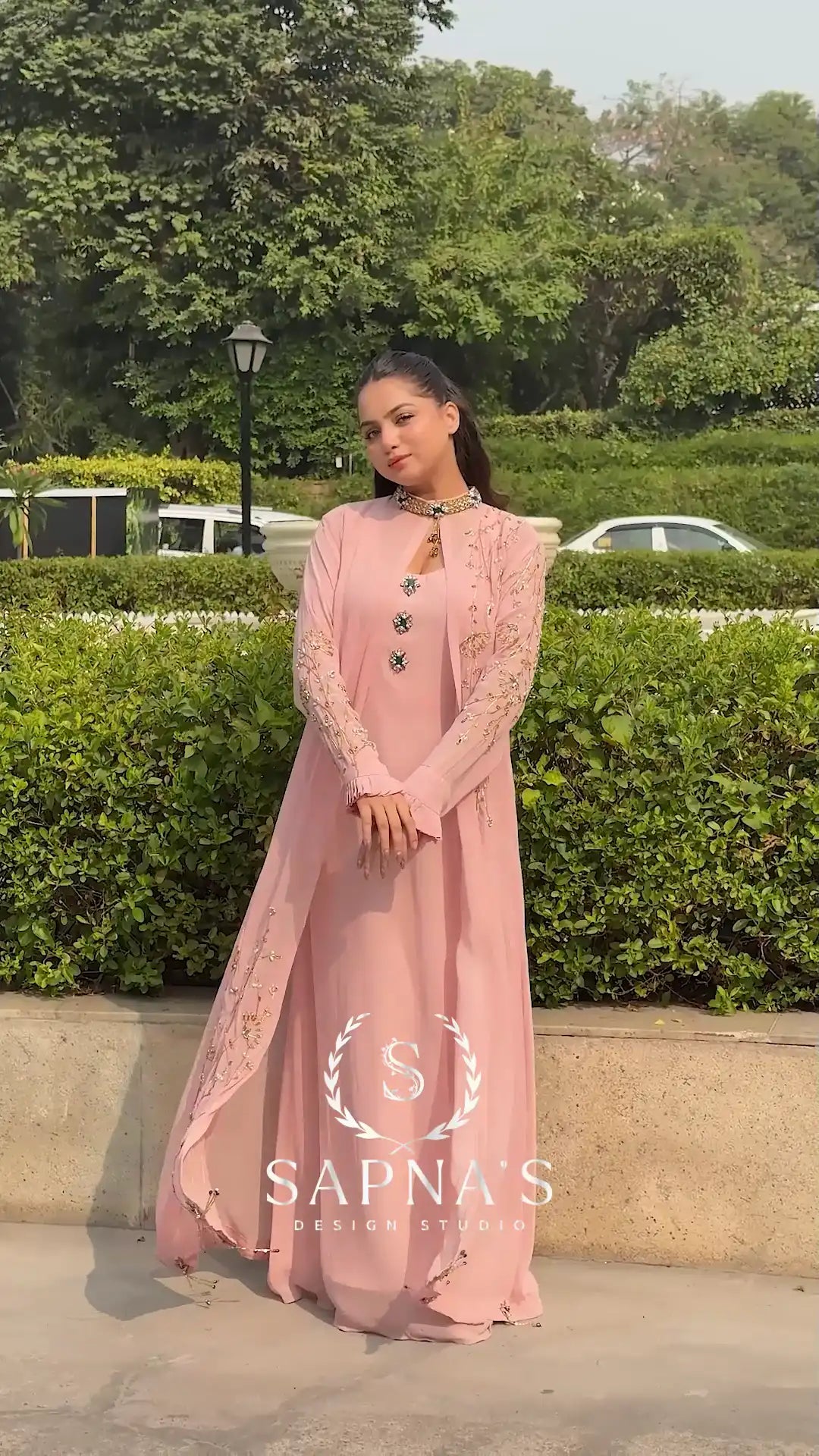 V Jacket Gown