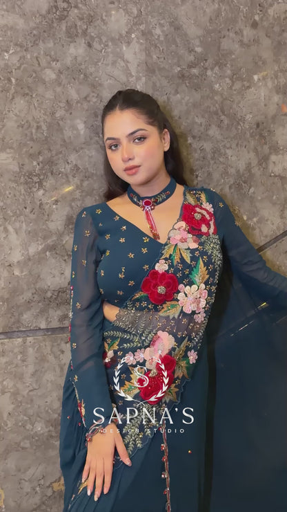 Velvet Vintage Saree