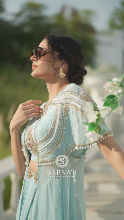Glitter Dhoti Skirt